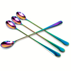 dhrbsx long-handle iced tea spoon reaches tall glasses for thorough stirring.