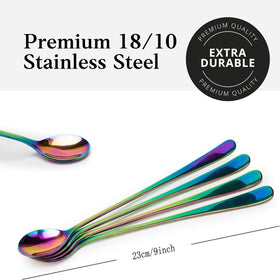 dhrbsx 18/10 stainless steel spoon close-up shows rust resistance.