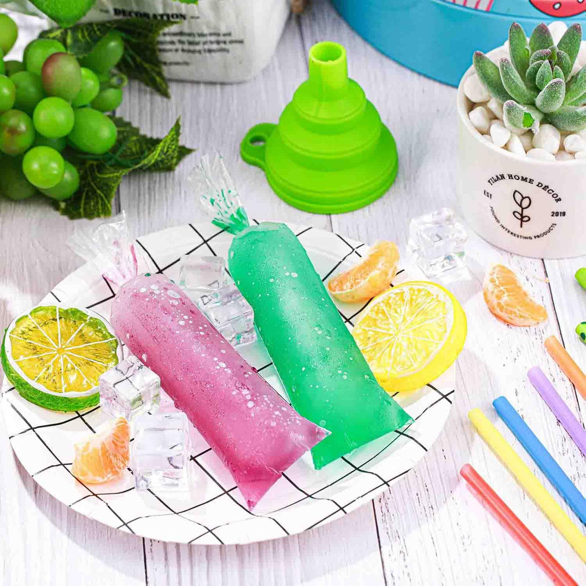Pre-sealed bottom bags simplify quick DIY frozen treats