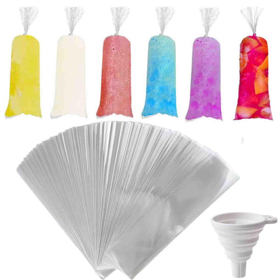 DHYLRICHER ice lolly bags 500-pack ready for mess-free filling and freezing