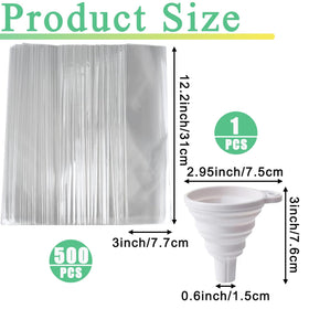 DHYLRICHER silicone funnel shown for precise pouring into bags