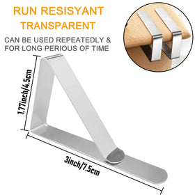 DHYLRICHER stainless-steel table clip close-up showing strong grip