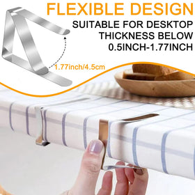 DHYLRICHER tablecloth holder height 1-77inch demonstrates adjustable clip for different table thickness