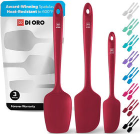 DI ORO Living 3-piece spatula set heat-resistant for safe cooking
