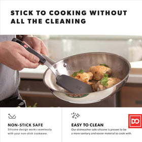di Oro Living 600°F silicone spatula built for high-heat cooking