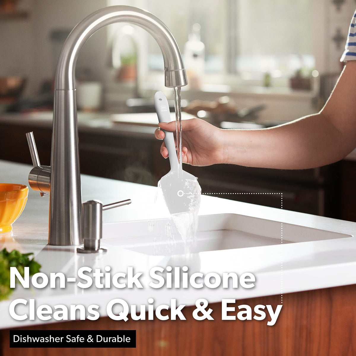 DI ORO Living silicone spatula set ideal for baking, cooking, and versatile tasks.