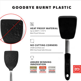 Di Oro Living Chef Series Standard Spatula designed for quick cleanup and dishwasher safety.