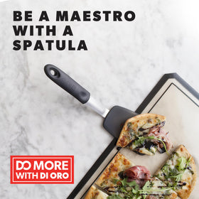 Di Oro Living Chef Series Standard Spatula at 11.8-inch length for reach and control.