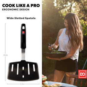 Di Oro Living dishwasher-safe spatula for quick cleanup after cooking.