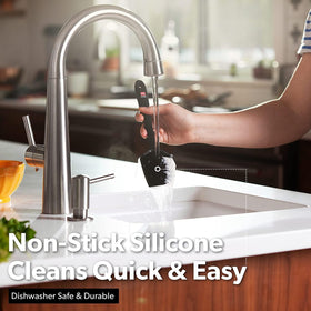 DI ORO Living dishwasher-safe spatula for quick, convenient cleanup.