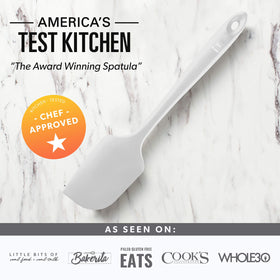 DI ORO Living flexible spatula excels at scraping curved bowls and mixing thick batters.