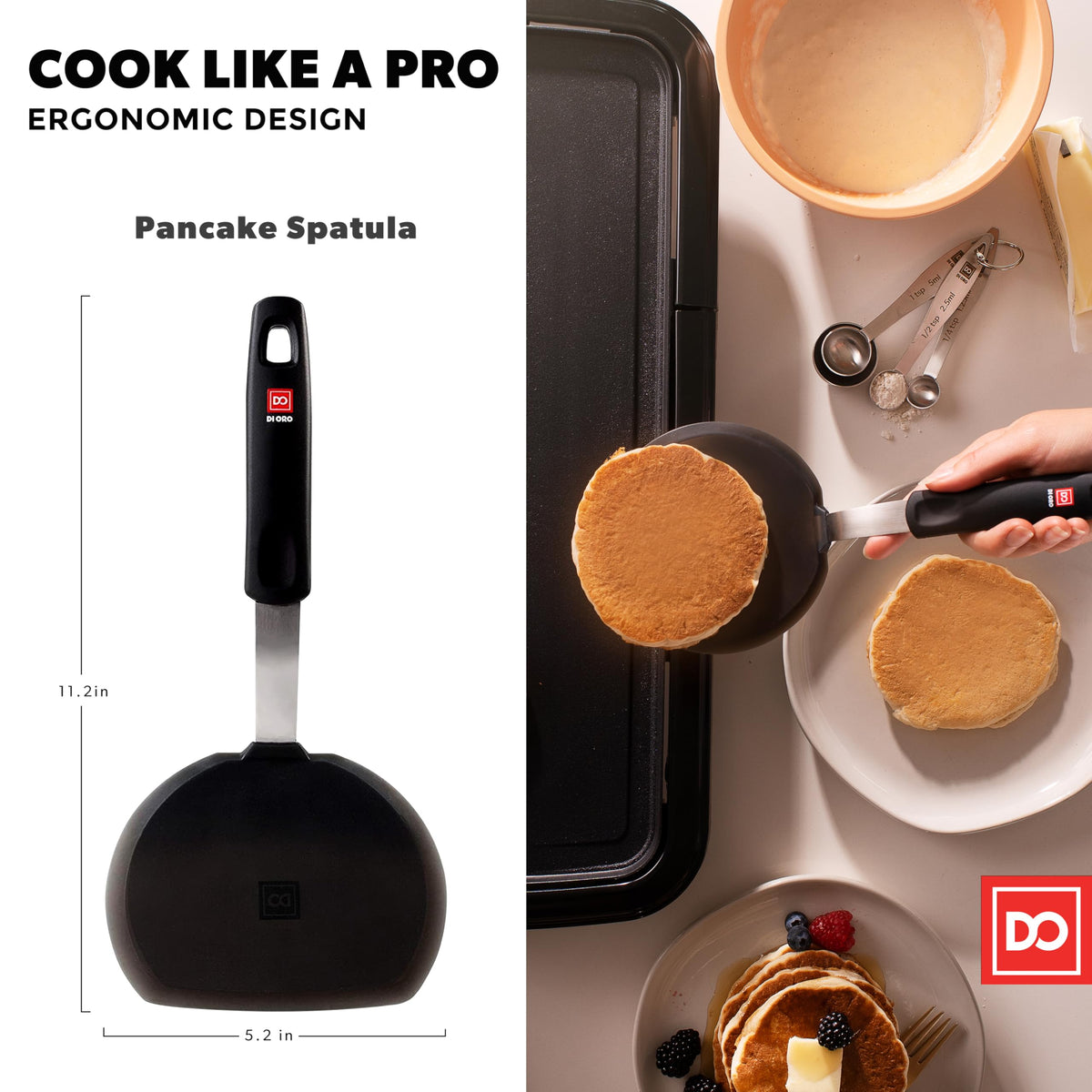 DI ORO Living ergonomic grip for comfortable flipping
