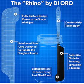 DI ORO Living silicone spatula demonstrates heat resistance up to 600°F for versatility