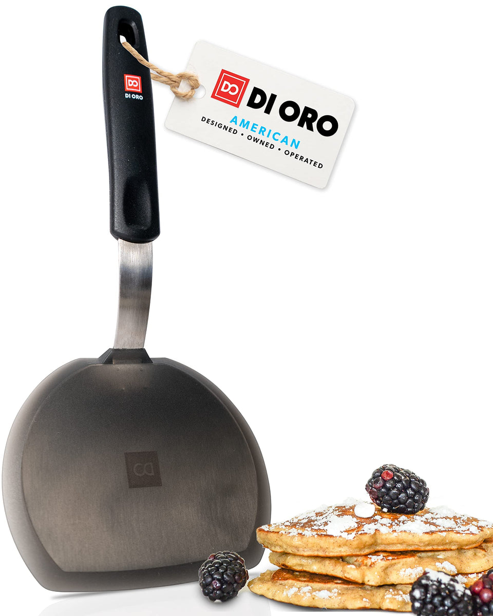 DI ORO Living silicone turner for pancakes with 600°F heat resistance