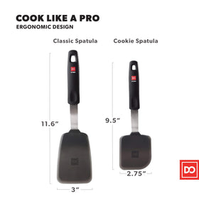 Dishwasher-safe DI ORO spatulas for quick cleanup after cooking