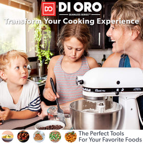 DI ORO Living stainless-steel core adds strength to every spoon.