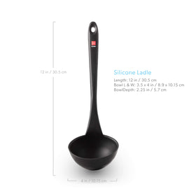DI ORO Silicone Ladle is safe for nonstick cookware, preventing scratches