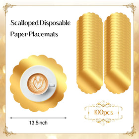 DI QIU REN gold foil mirror placemats add luxurious touch and surface protection