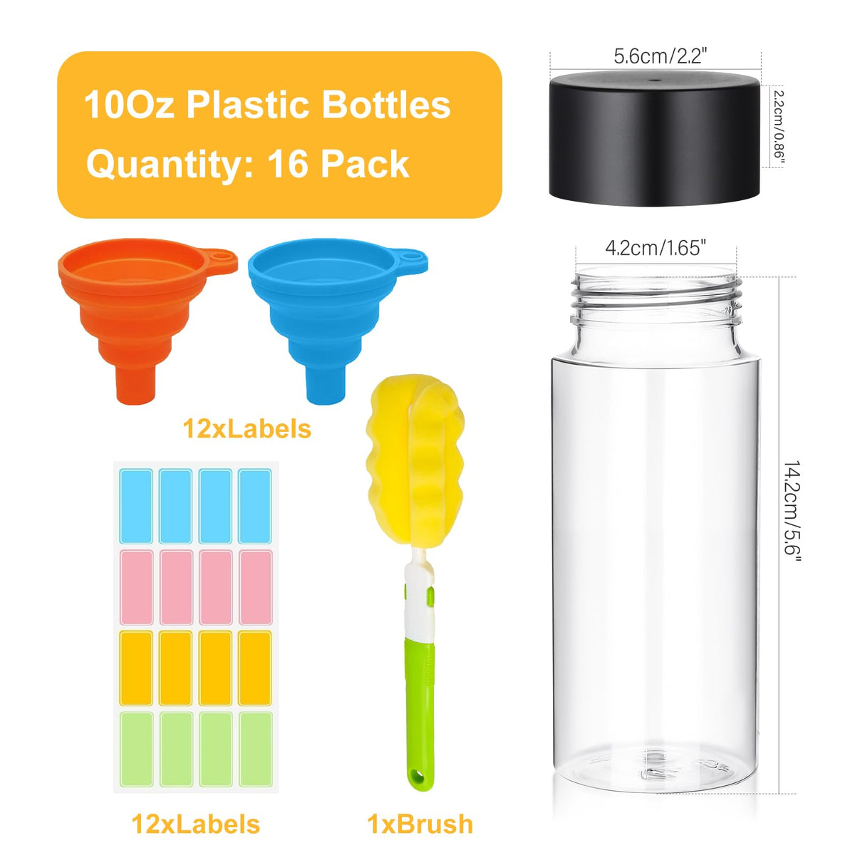 DI QIU REN juice bottle clear cap 10oz ideal for mess-free kid lunches