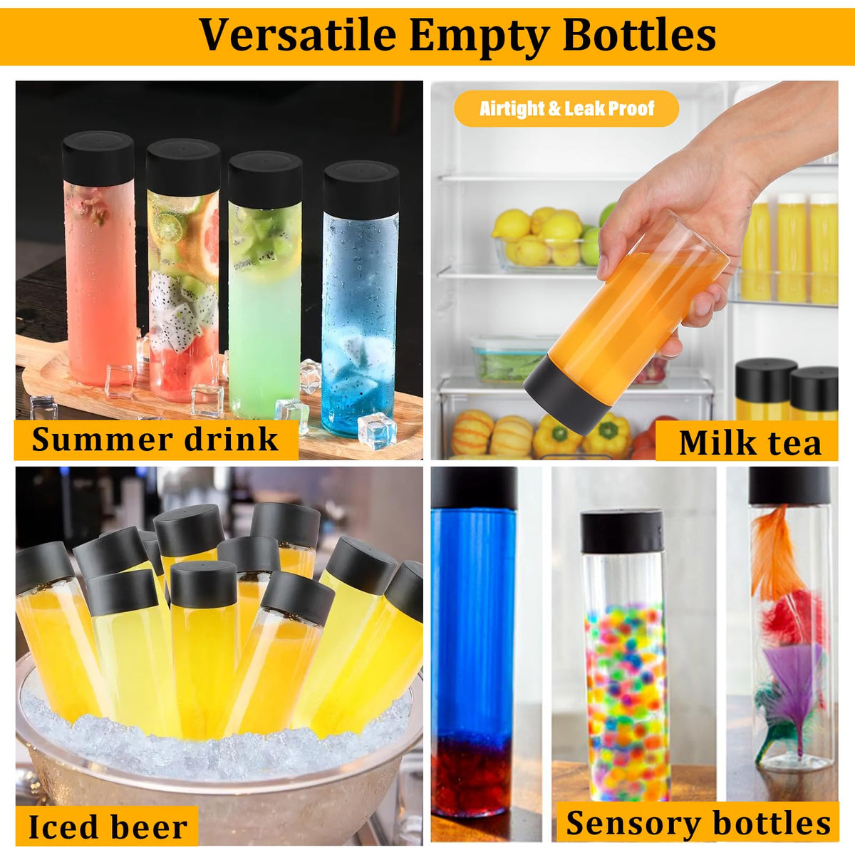 DI QIU REN juice-container bottle being filled to showcase practical use.