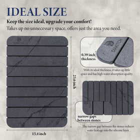 Diakitch stone drying mat spread on counter supports quick dish drying.