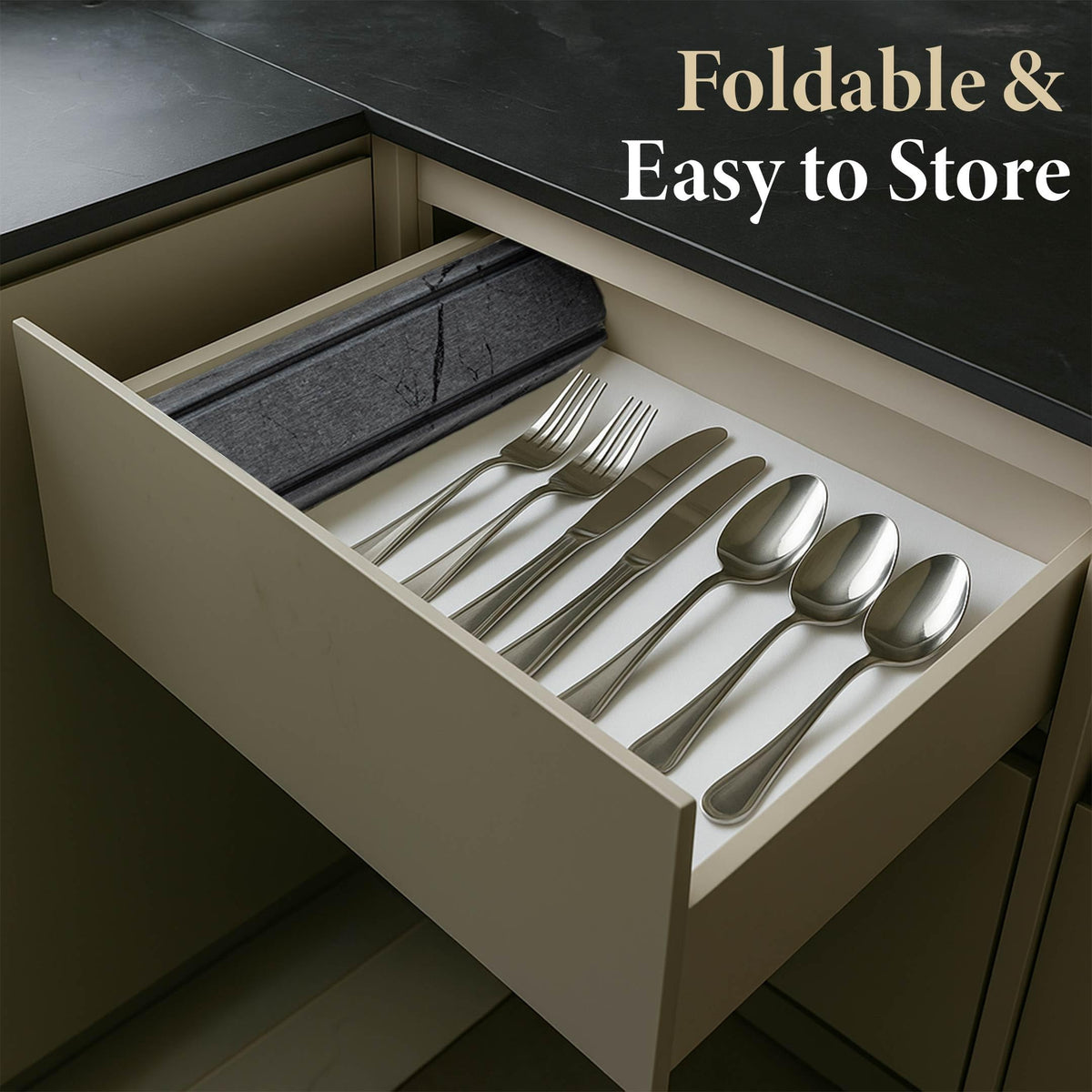 Diakitch stone drying mat rolled for compact storage saves kitchen space.