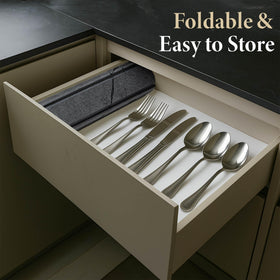 Diakitch stone drying mat rolled for compact storage saves kitchen space.