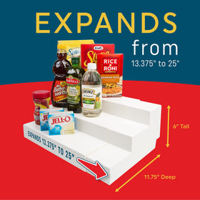 Dial Industries 3-tier shelves extended to fit a larger cabinet section