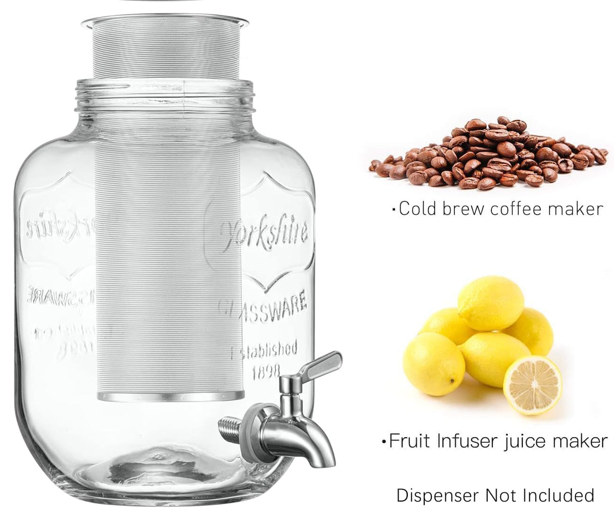 Diatomiteco keeps grounds out during brew for cleaner pours.
