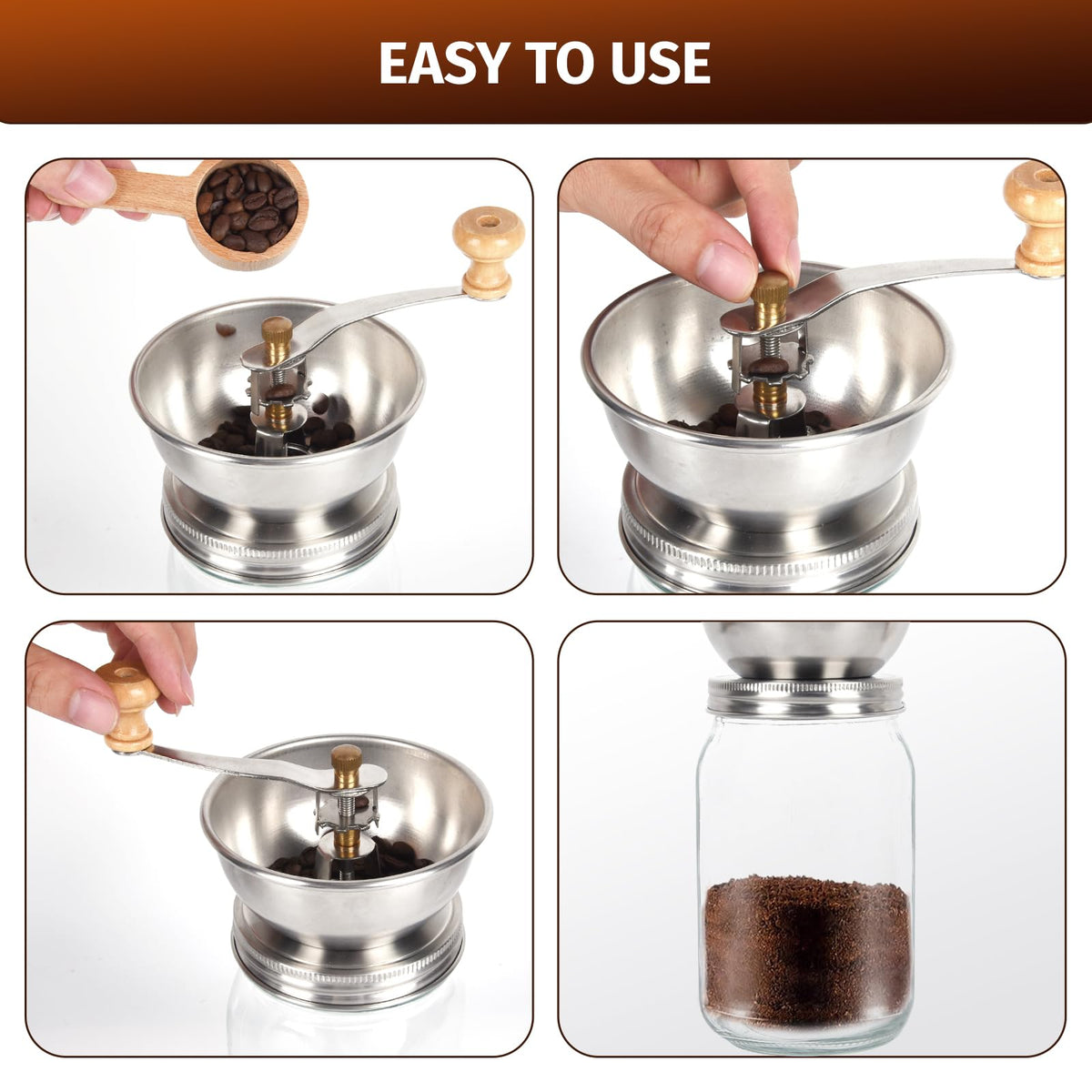 Diatomiteco home barista accessory enabling convenient manual grinding at home