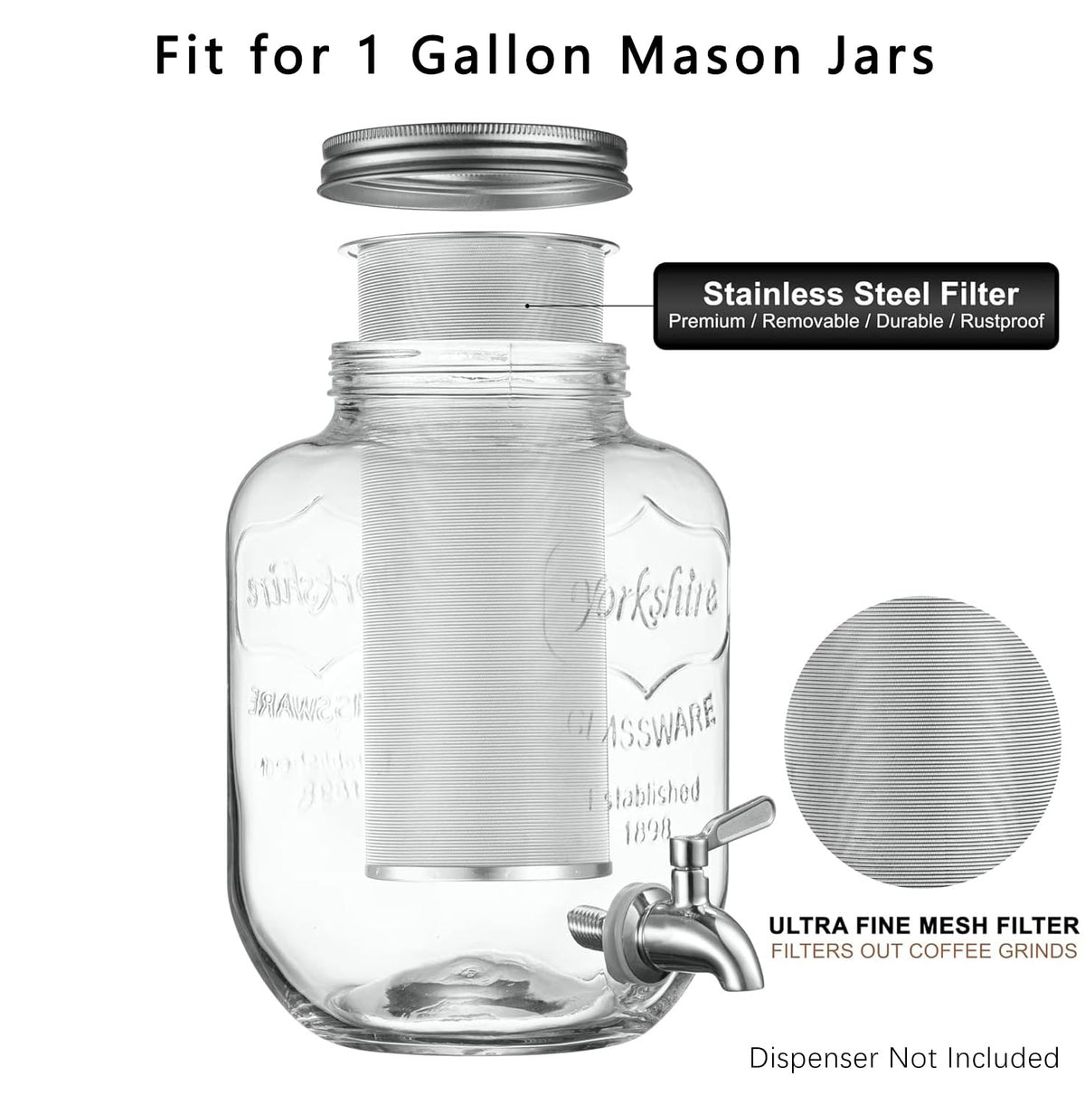 Diatomiteco stainless steel fine mesh filter for clarity and flavor.