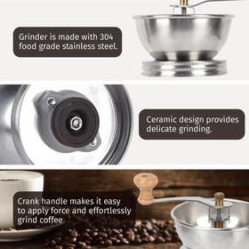 Diatomiteco lid attachment converts a wide-mouth jar into a portable coffee mill