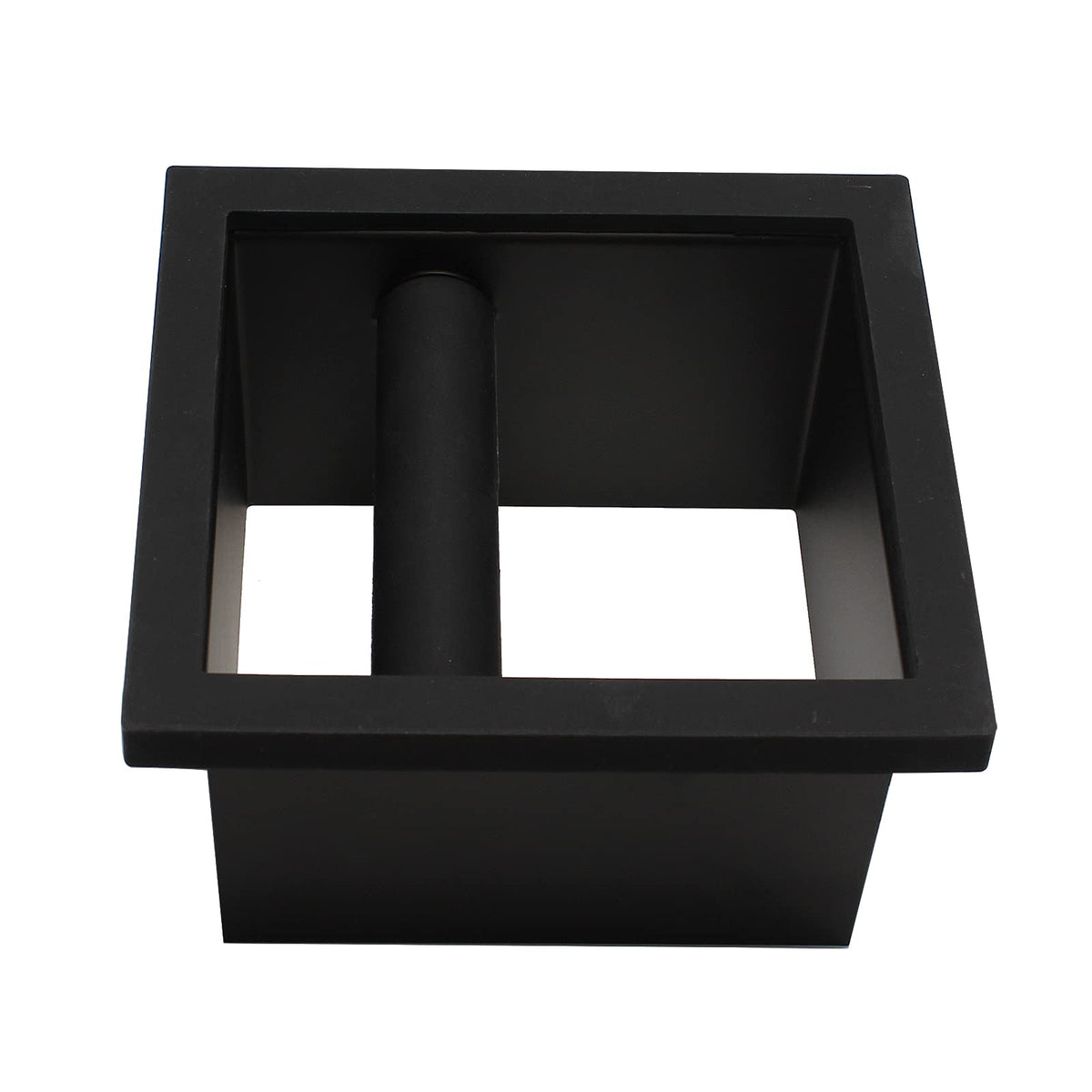 DIBTSA espresso knock box chute with rectangle design for quick coffee grounds disposal.