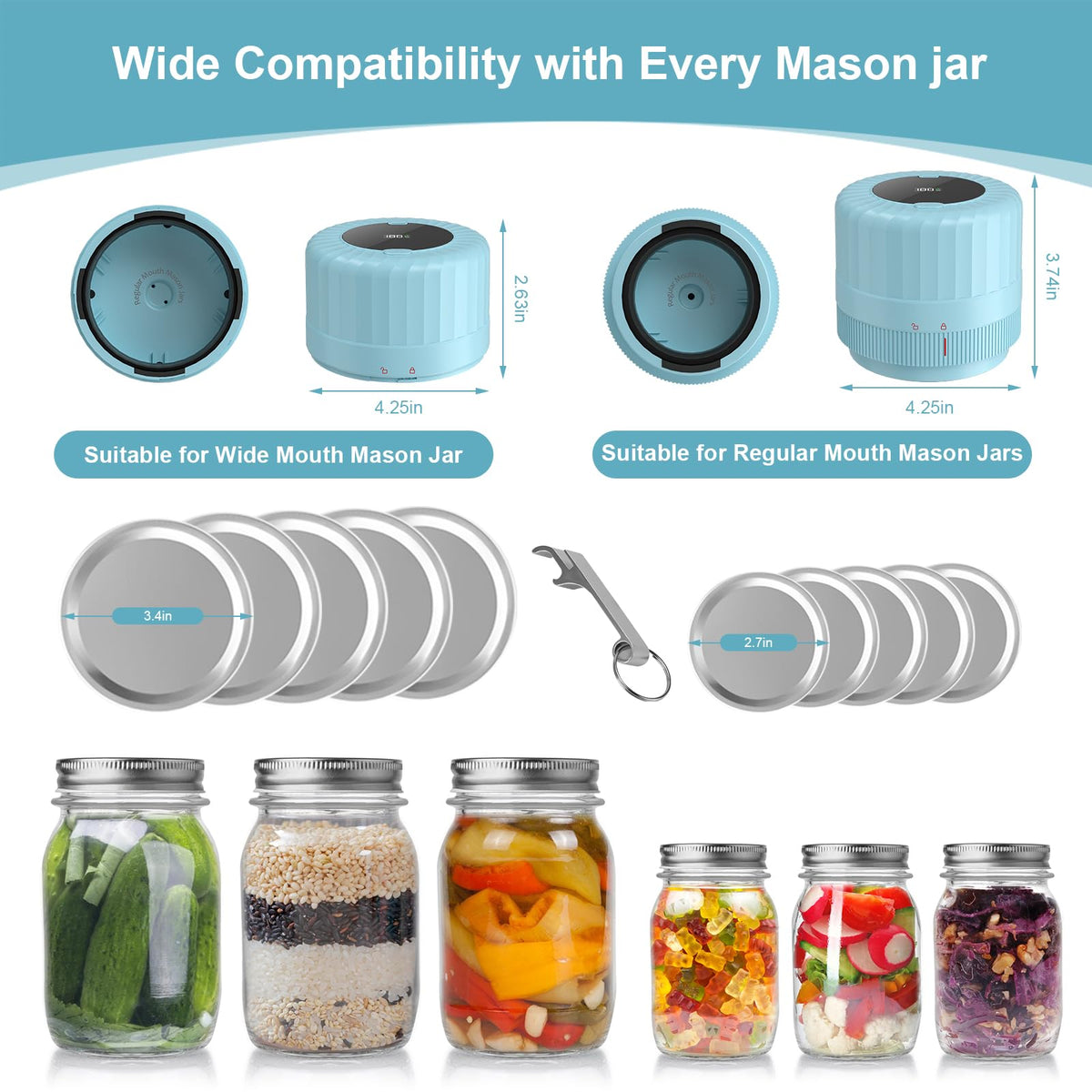 Dicorain VP06+ regular-mouth lids enable versatile sealing for leftovers