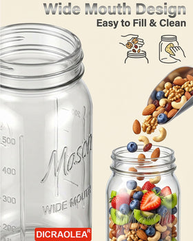 DicraoLea glass storage jars are dishwasher safe for quick cleanup.