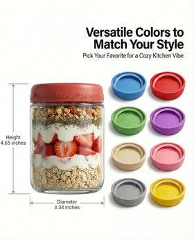 DicraoLea glass jar with sealable lid for meal prep