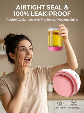 DicraoLea leakproof jar with silicone seal for on the go