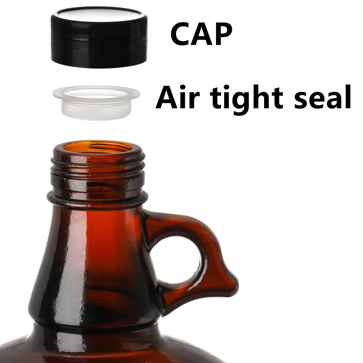 Dicunoy 1-gallon jug showing dimensions: height and diameter.