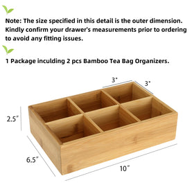 Six-compartment Dicunoy organizer provides quick access to assorted tea bags.