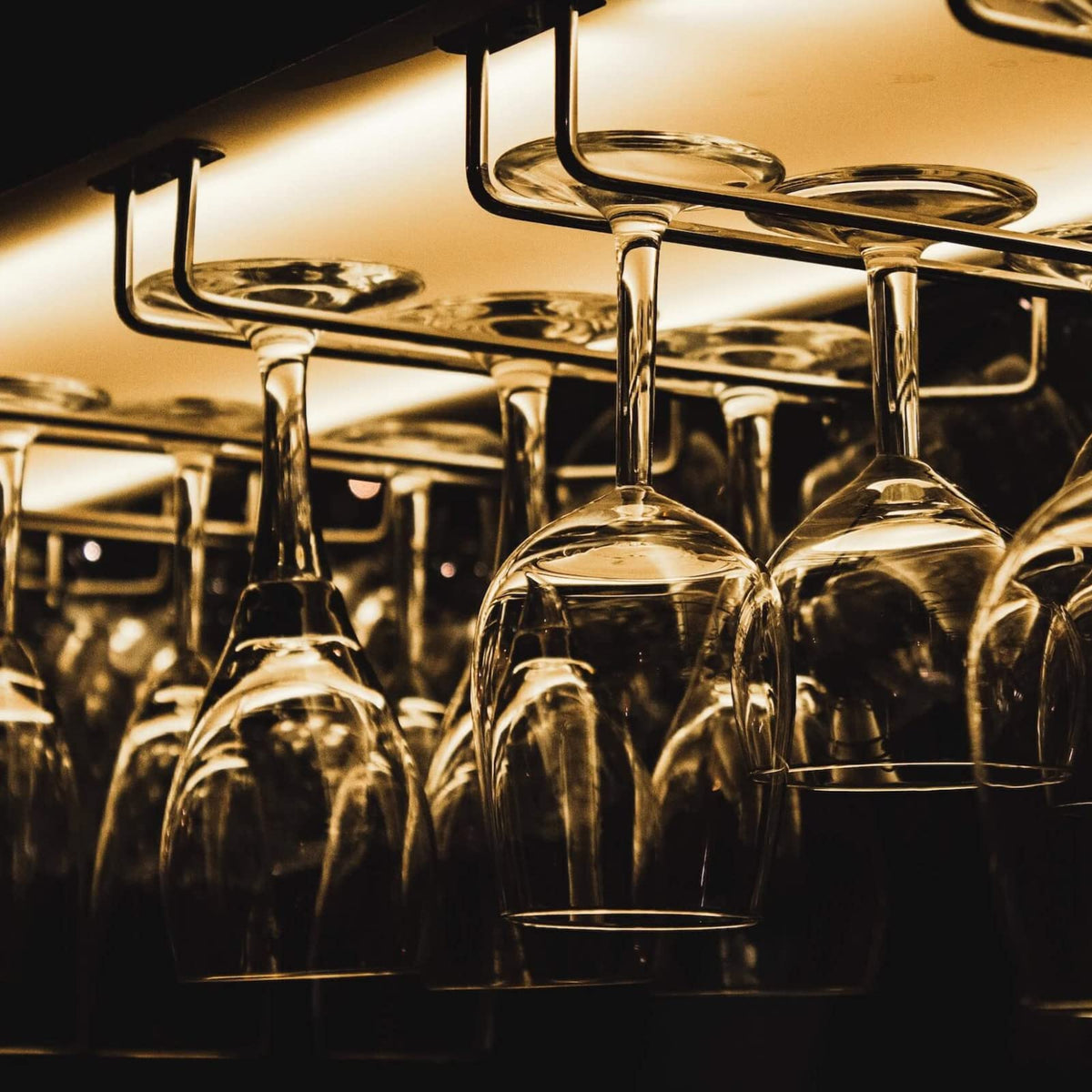 Dicunoy black finish adds modern elegance to wine cellar or kitchen.