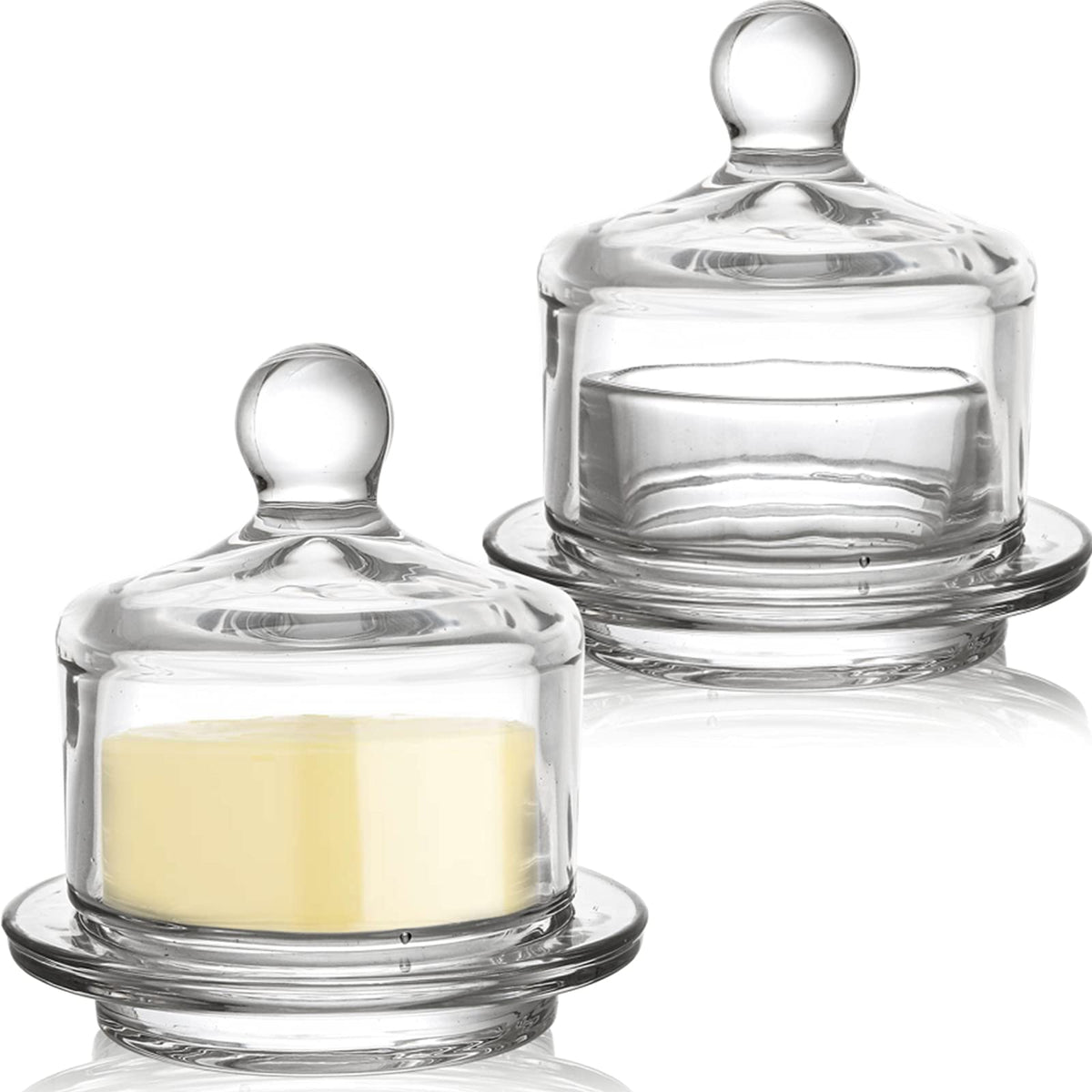 Dicunoy butter dish 2-pack with dome lid enhances table elegance