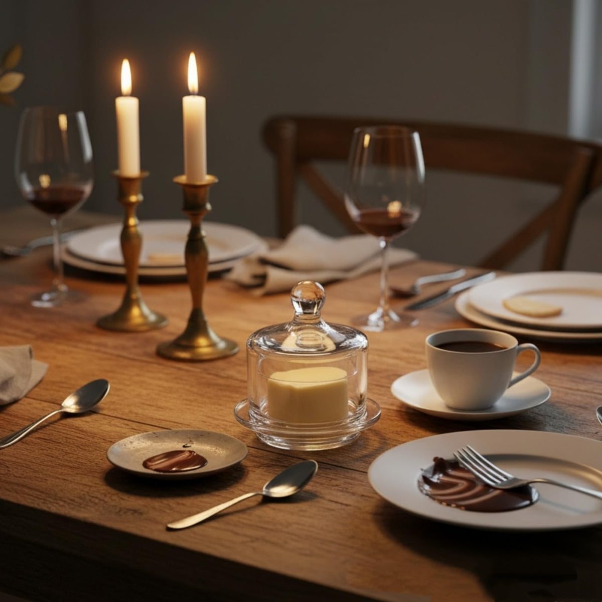 Dicunoy butter dish on table elevating dinner party ambiance