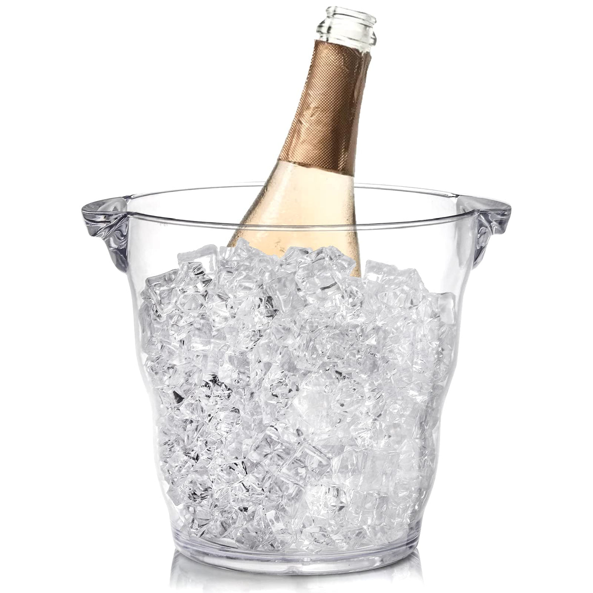 Dicunoy ice bucket with round top for easy ice access and chilling