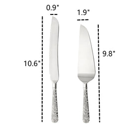 Dicunoy wedding cake server with engraved handle for smooth serving.