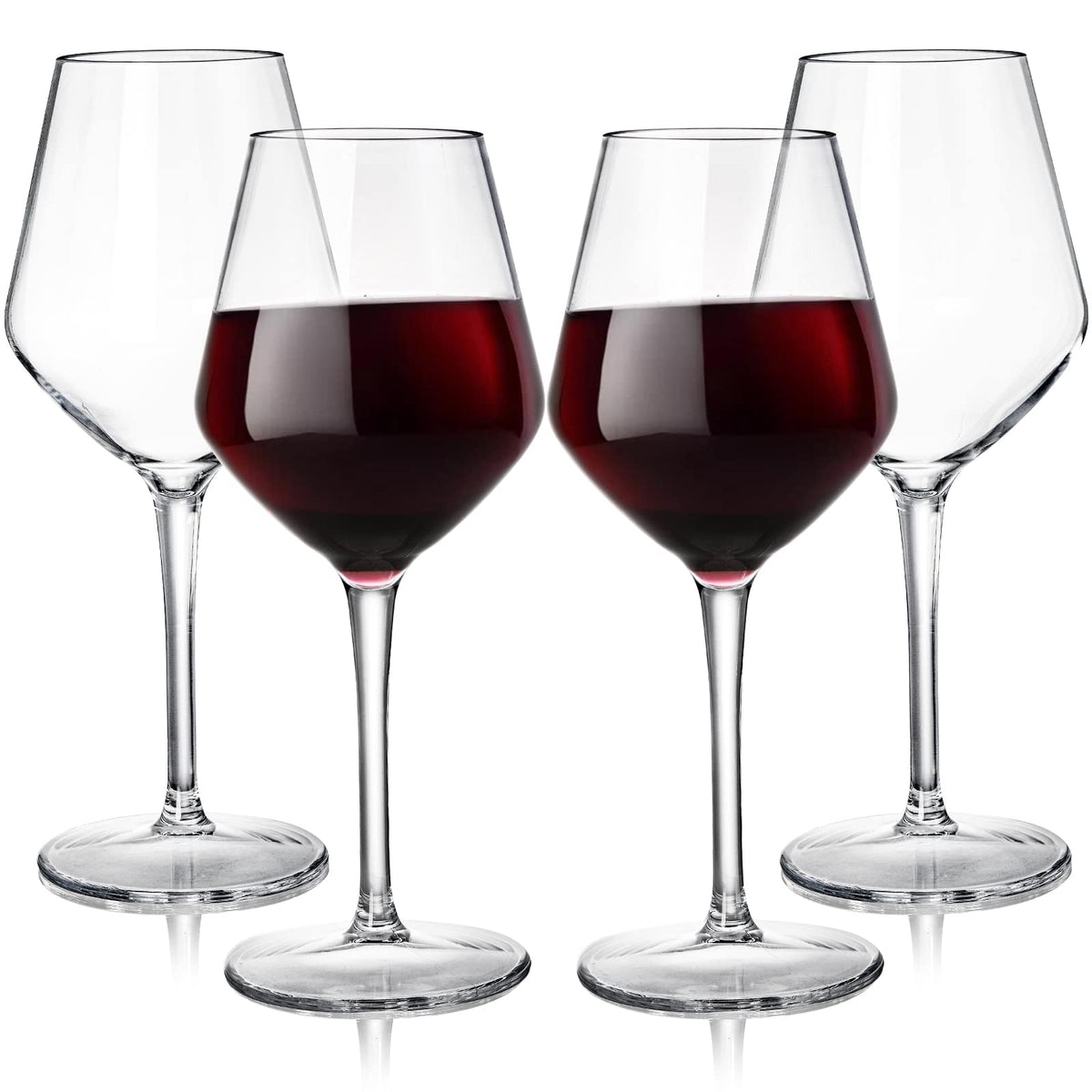 Dicunoy unbreakable stemmed wine glasses for outdoor entertaining.