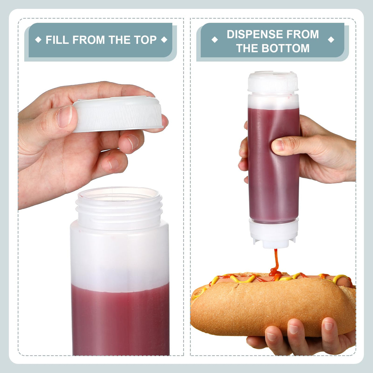 Didaey 4-pack condiment bottles support versatile home use