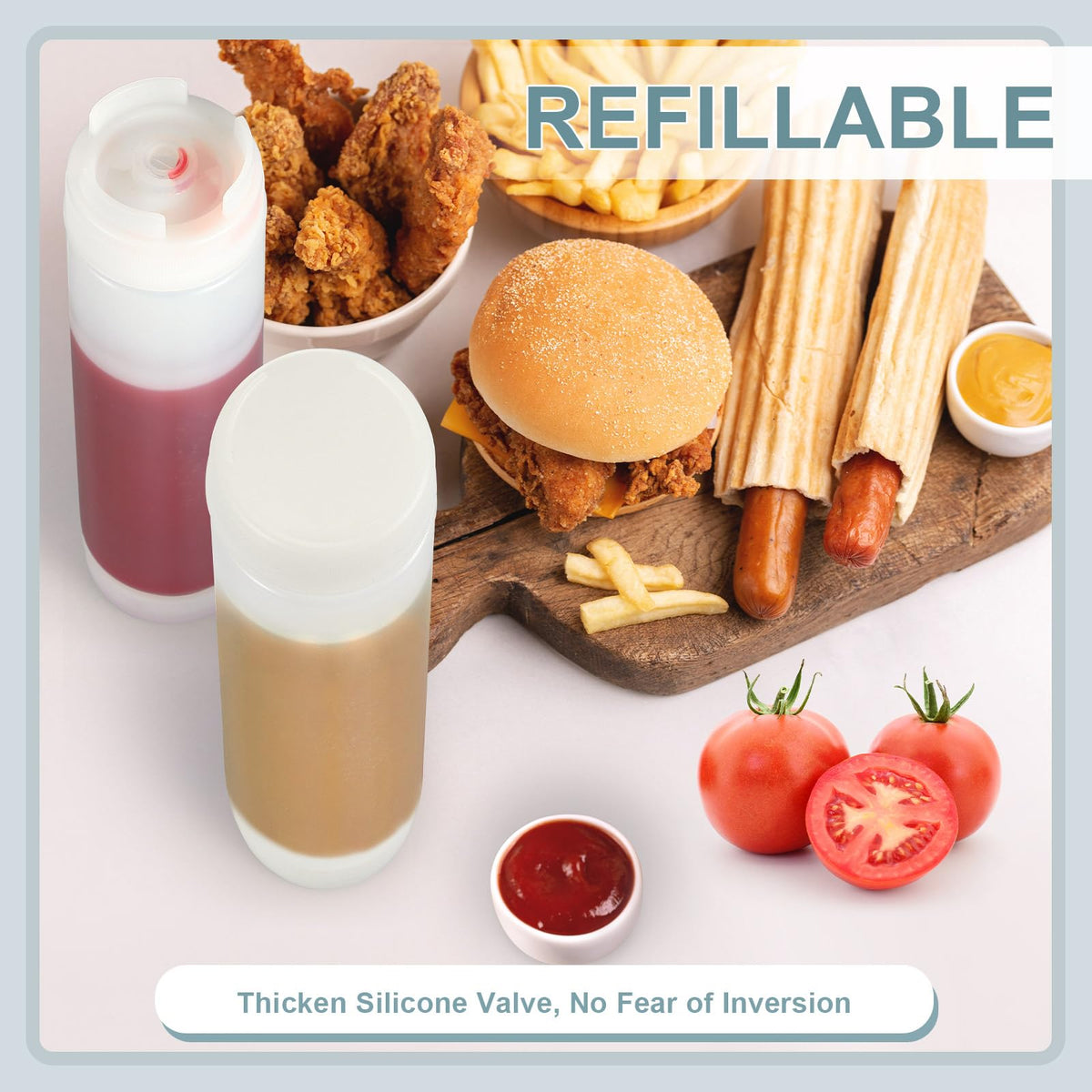 Didaey translucent white bottles aid quick interior visibility