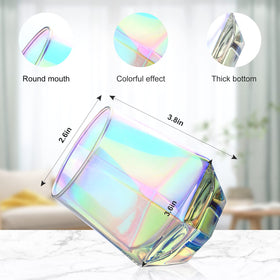 DIEWEISIMI diamond-cut stemless design highlights rainbow hues.