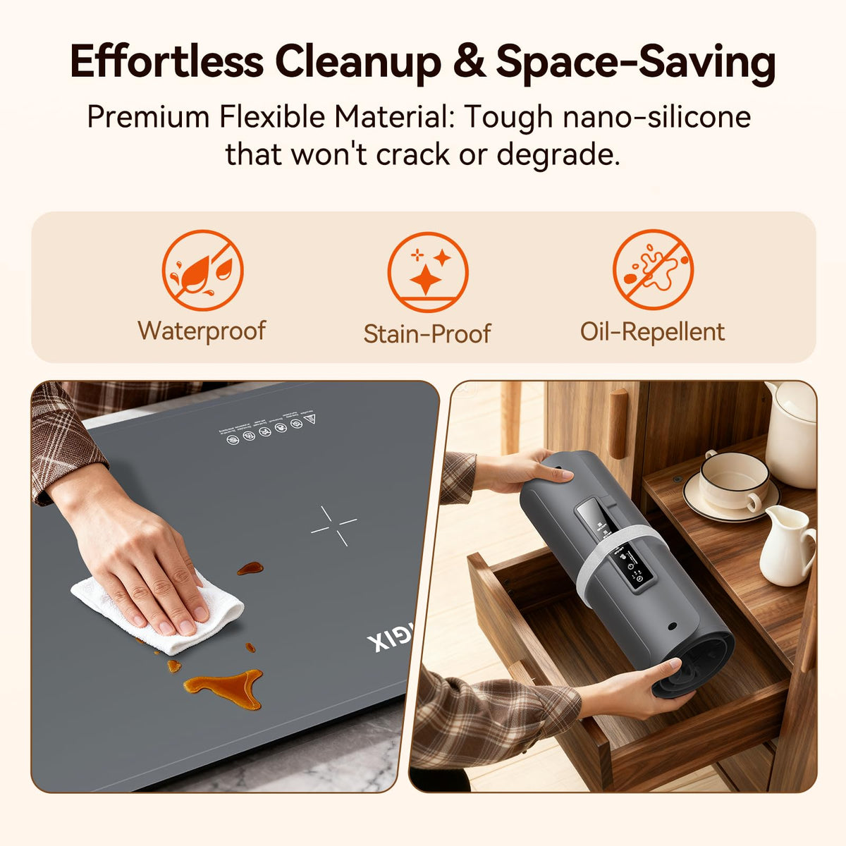 DIGIX StableBase Heat-Shield keeps the surface cool and stable.