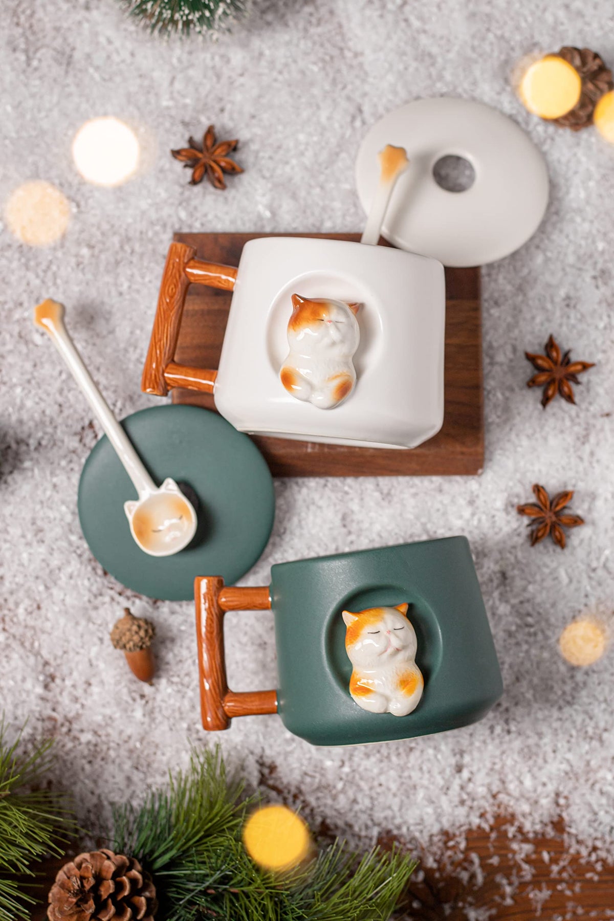 DIHOclub Adorable 3D Cat Mug 14-ounce capacity for everyday use.